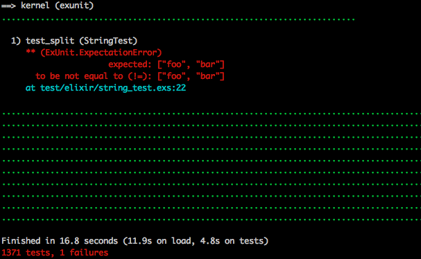 ExUnit Fast Fail